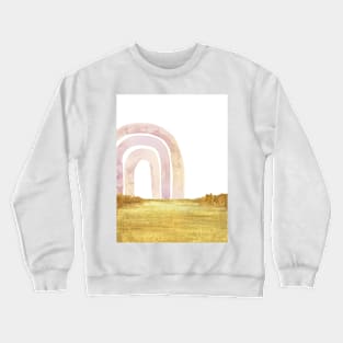 Abstract landscape and rainbow Crewneck Sweatshirt